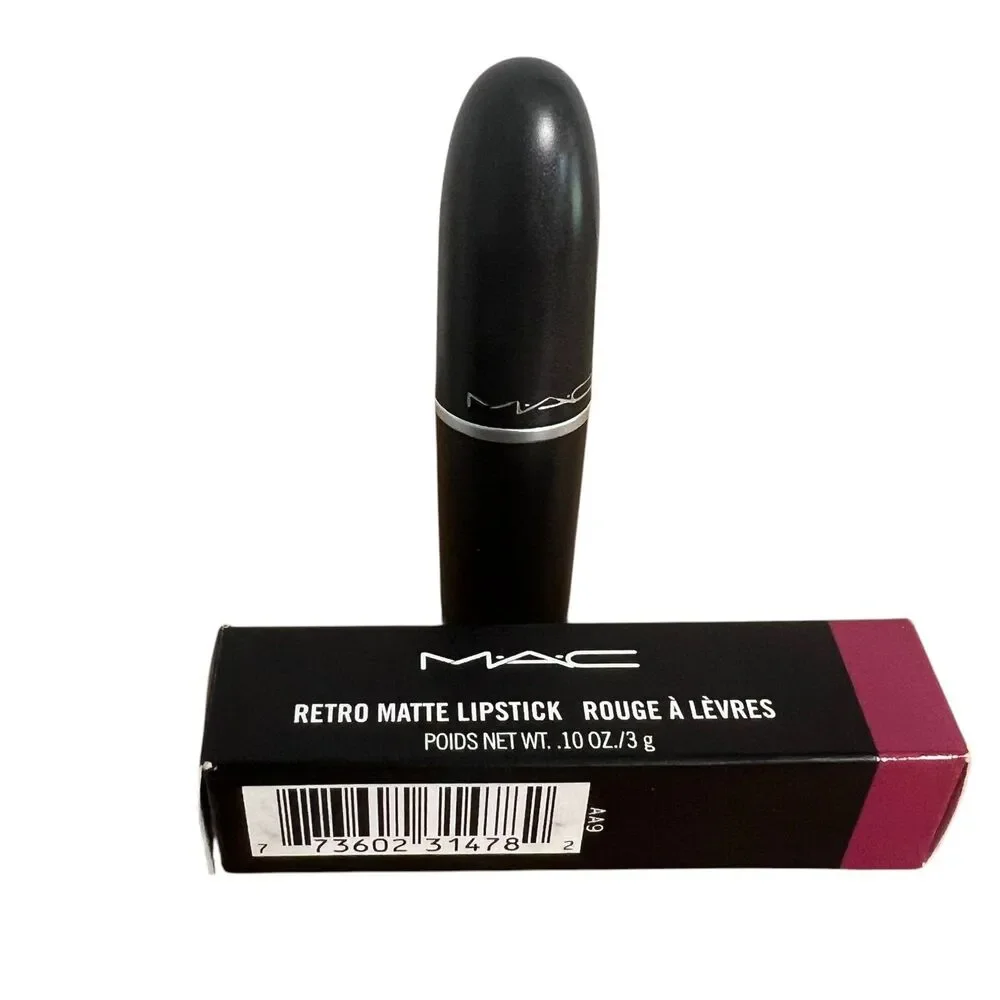 MAC Retro Matte Lipstick 705 Flat Out Fabulous Bright Plum Magenta 0.10oz NEW